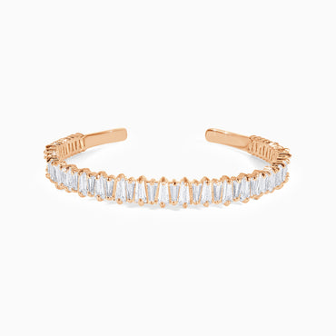 Baguette Cuff Bracelet - Rose Gold