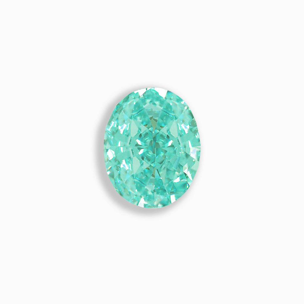 4ct Aqua Green Oval Cut NOXA Diamond