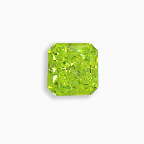 Lime Green 2.5ct Square Radiant Cut NOXA Diamond