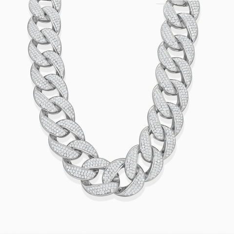 Cuban Choker Necklace - Silver