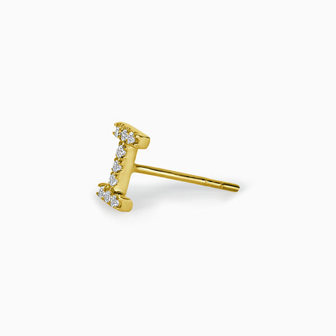 Initial Stud Earrings
