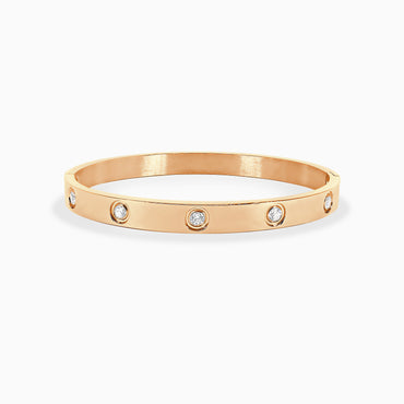 Oval Bracelet Studded - Rose Gold
