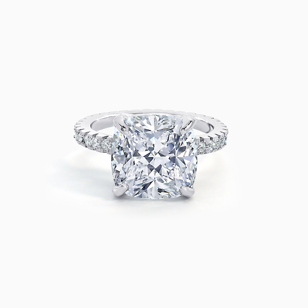 5ct Cushion Cut Micro Pavé Ring