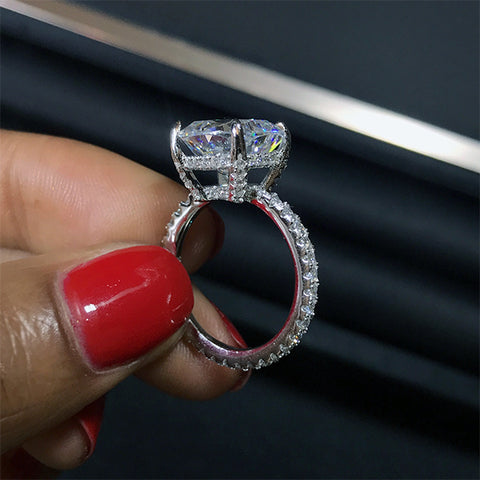 5ct Cushion Cut Micro Pavé Ring