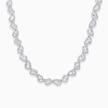 Pear & Radiant Cut Halo Necklace