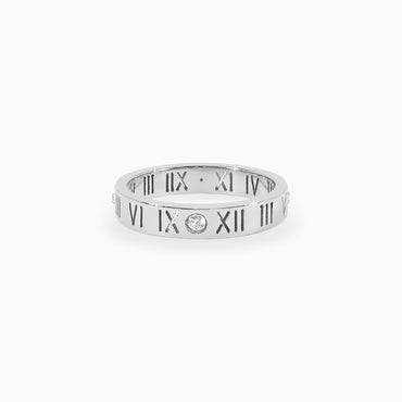 Roman Numeral Ring - Silver