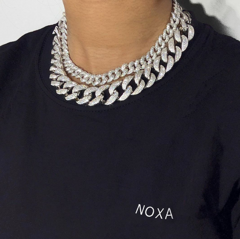 Cuban Choker Necklace - Silver