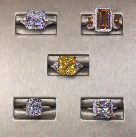 8.5ct Princess Cut Three Stone Ring