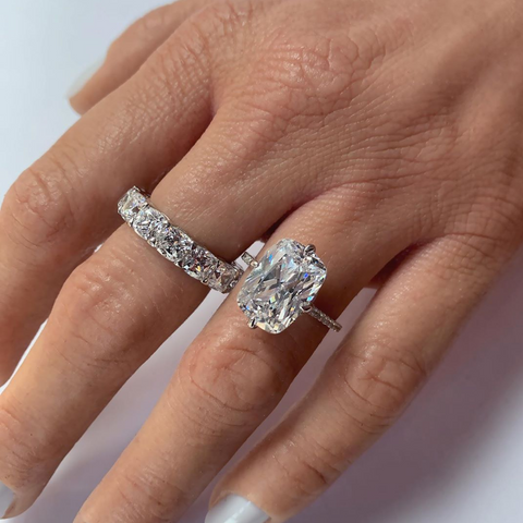Cushion Cut Eternity Band