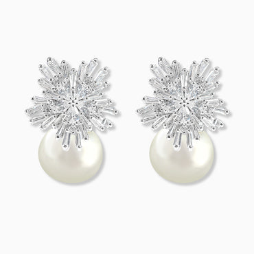 Pearl Snowflake Earrings