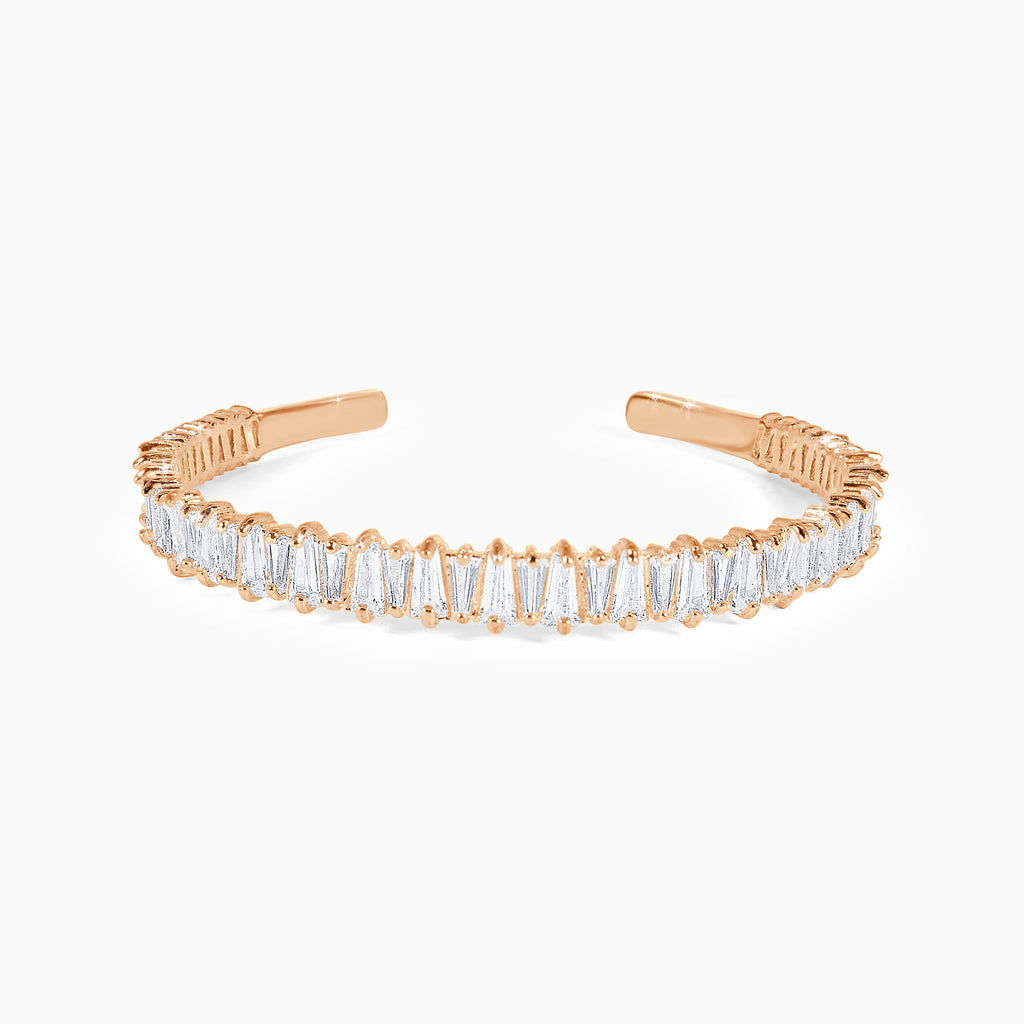 Baguette Cuff Bracelet - Rose Gold