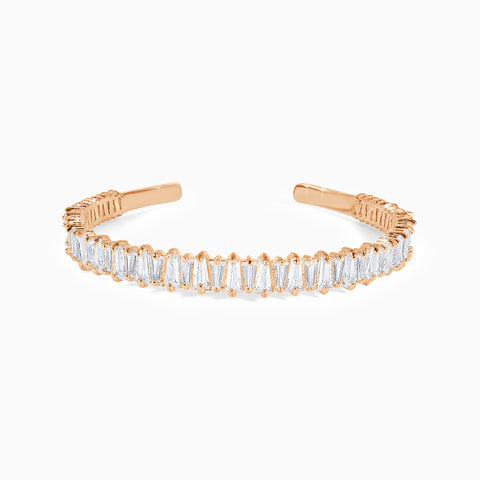 Baguette Cuff Bracelet - Rose Gold