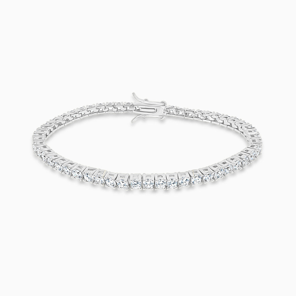 Mini Tennis Bracelet - Silver