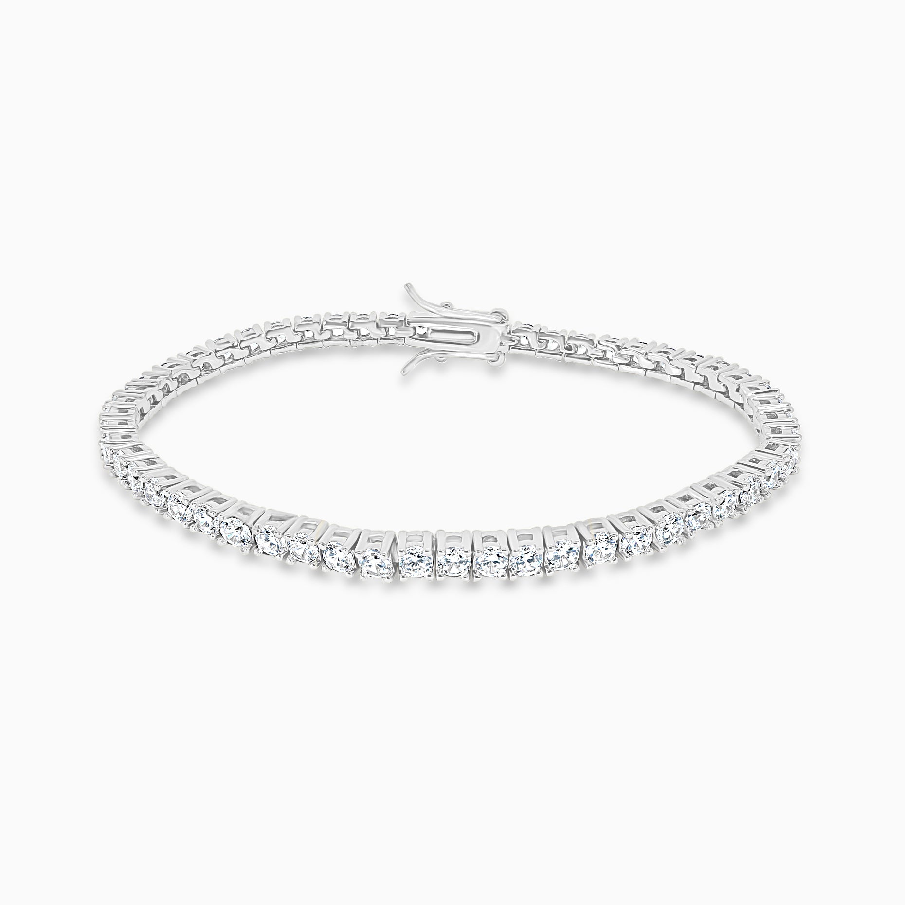 Mini Tennis Bracelet - Silver