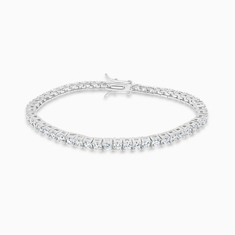 Mini Tennis Bracelet - Silver