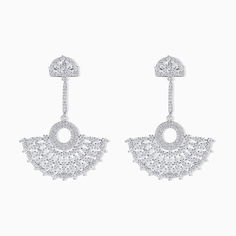 Micro Pavé Fan Earrings