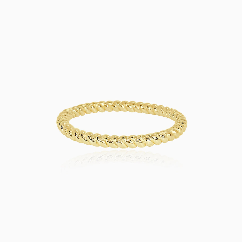 Gold Rope Band Ring