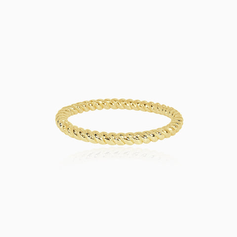 Gold Rope Band Ring